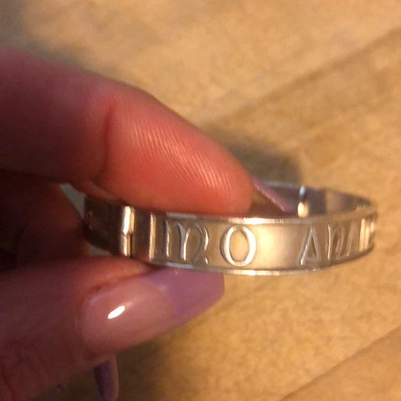 Gaelic Sterling Silver Soul Mate Bangle - Picture 3 of 8